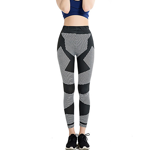 

Women's Sports / Yoga Sporty / Basic Legging - Color Block, Print Mid Waist Dark Gray One-Size