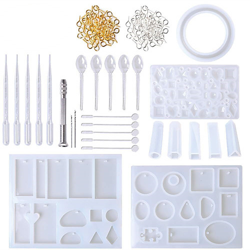 

Resin Silicone set Resin DIY Clay Epoxy Resin Casting Molds And Tools Set With A Black Storage Bag For Jewelry
