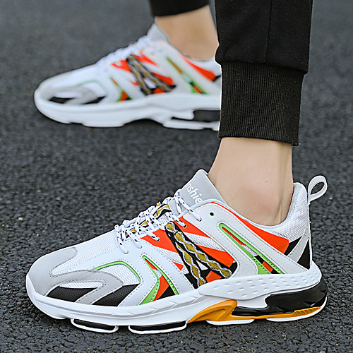 

Men's Cotton / Mesh Spring & Summer / Fall & Winter Classic / British Athletic Shoes Walking Shoes Breathable Light Red / Orange / Black