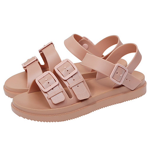 

Women's Sandals Flat Heel Open Toe PVC Summer White / Brown / Black