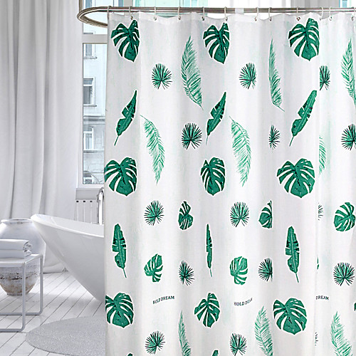 

Banana Leaf Waterproof Shower Curtain Polyester Antibacterial Anti-mildew 180 180