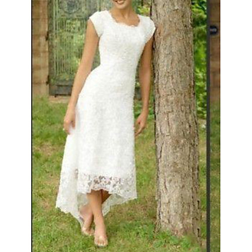

A-Line Jewel Neck Floor Length Lace / Satin Sleeveless Elegant Mother of the Bride Dress with Lace Mother's Day 2020