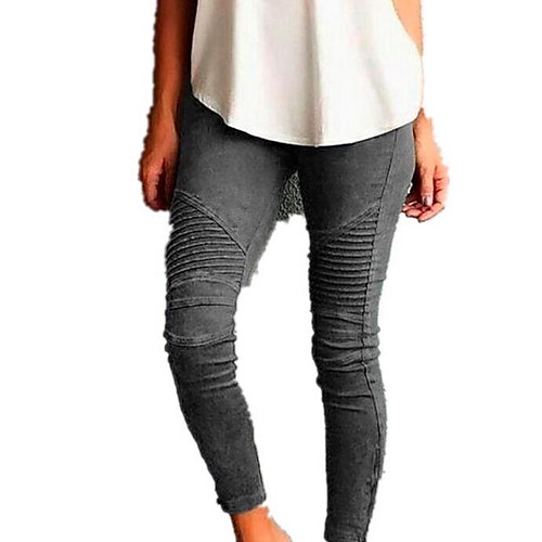 

Women's Basic Chinos Pants - Solid Colored Wine Army Green Khaki XS S M