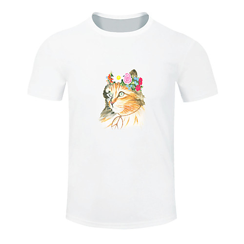 

Men's Women's Running T-Shirt Workout Shirt Round Neck Running Active Training Jogging Breathable Quick Dry Moisture Wicking Sportswear Cat Plus Size Tee / T-shirt Top Short Sleeve Activewear