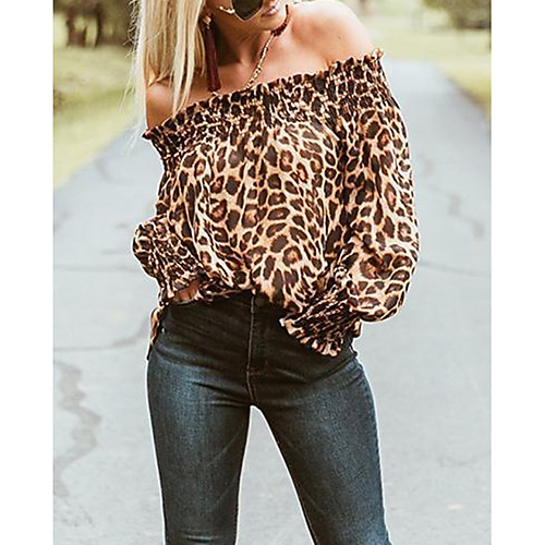 

Women's Daily T-shirt - Leopard Brown