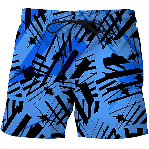 

Men's Sporty / Exaggerated Sweatpants / Shorts Pants - 3D / Geometric Pattern / 3D Print Print Rainbow US32 / UK32 / EU40 US34 / UK34 / EU42 US36 / UK36 / EU44