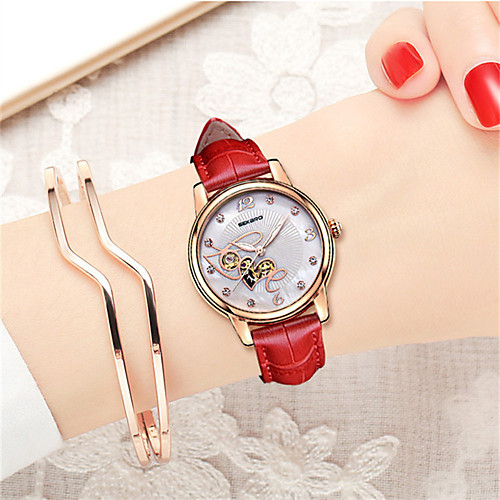 

Women's Quartz Watches Luxury Fashion Stainless Steel Genuine Leather Japanese Quartz Rose Gold WhiteGolden Purple Water Resistant / Waterproof 30 m 1 pc Analog One Year Battery Life