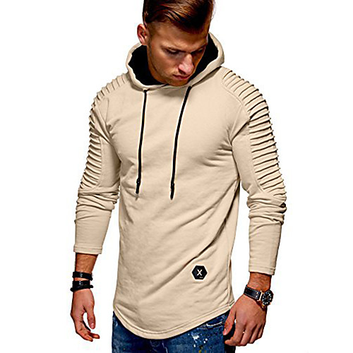 

Men's Hoodie Sweatshirt Streetwear Pullover Running Fitness Jogging Breathable Quick Dry Soft Sportswear Hoodie Top Long Sleeve Activewear Micro-elastic