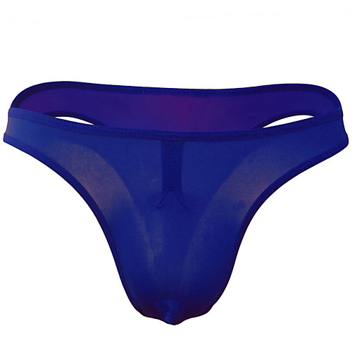 

Men's Basic G-string Underwear - Normal Low Waist Light Blue Purple Yellow One-Size