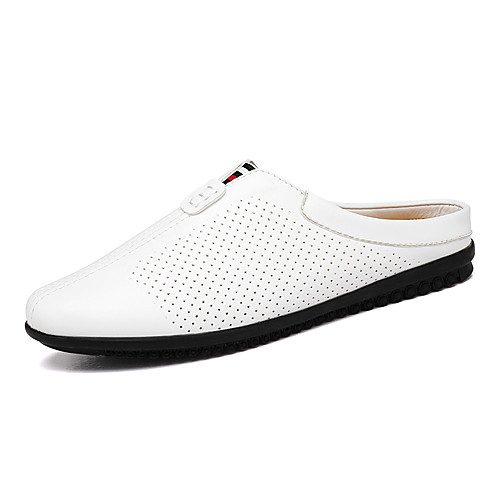

Men's PU Spring & Summer / Fall & Winter Classic / Casual Clogs & Mules Breathable White / Black