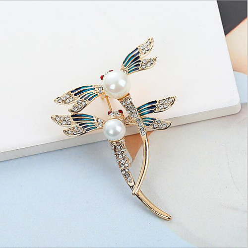 

Women's Cubic Zirconia Brooches Classic Flower Shape Stylish Simple Classic Brooch Jewelry Gold Silver For Party Gift Daily Work Festival