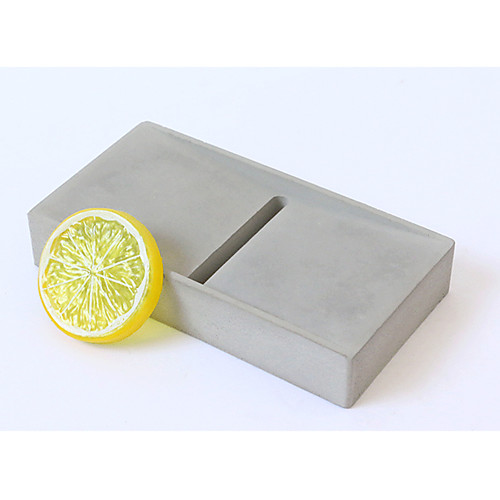 

Handmade Plain Concrete Soap Box Creative Cement Soap Holder Soap Box Bathroom Drain Box Photo Background