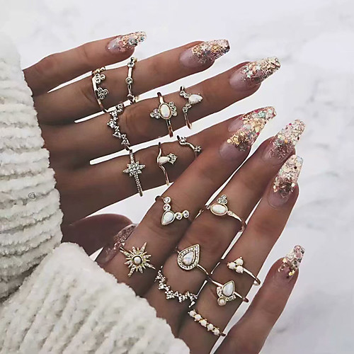 

Women's Ring 1 set Gold Alloy Elegant Holiday European Festival Jewelry