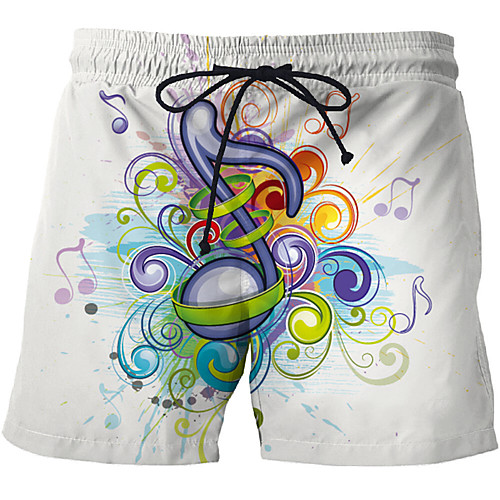 

Men's Sporty / Exaggerated Sweatpants / Shorts Pants - 3D / Geometric Pattern / 3D Print Print White US32 / UK32 / EU40 US34 / UK34 / EU42 US36 / UK36 / EU44
