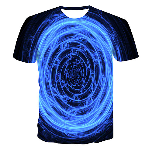 

Men's Club Weekend Street chic / Punk & Gothic T-shirt - 3D / Abstract / Visual Deception Print Navy Blue