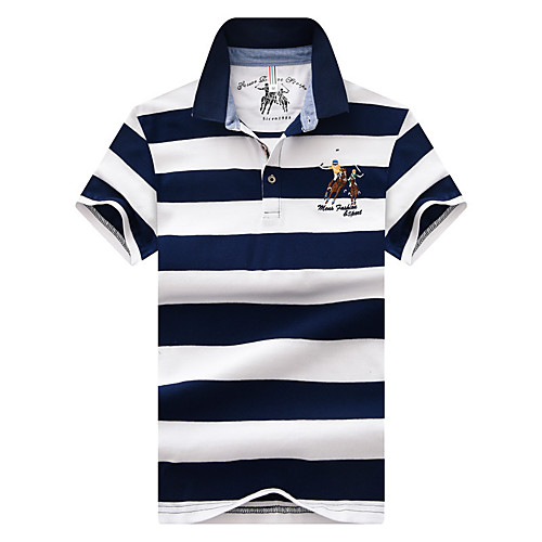 

Men's Daily Basic Polo - Striped Yellow