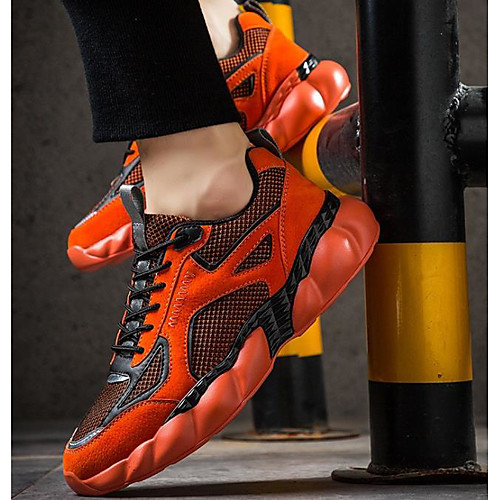 

Men's PU Summer Athletic Shoes Non-slipping Orange / Blue / White