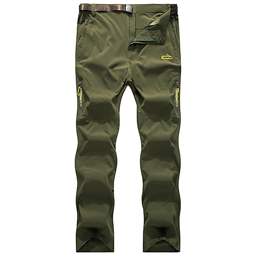 

Men's Hiking Pants Outdoor Quick Dry Ventilation Ultra Light (UL) Anatomic Design Pants / Trousers Fishing Climbing Traveling Army Green Dark Gray Black L XL XXL XXXL 4XL Regular Fit