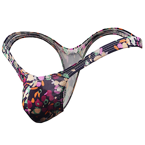 

Men's Print G-string Underwear - Normal Low Waist Purple Red One-Size