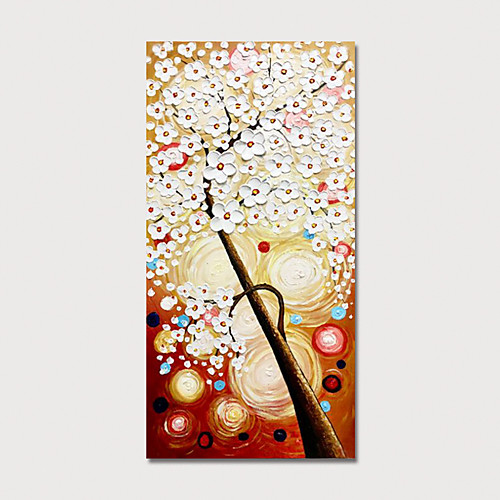 

Hand Painted Canvas Oilpainting Abstract Tree by Knife Home Decoration with Frame Painting Ready to Hang