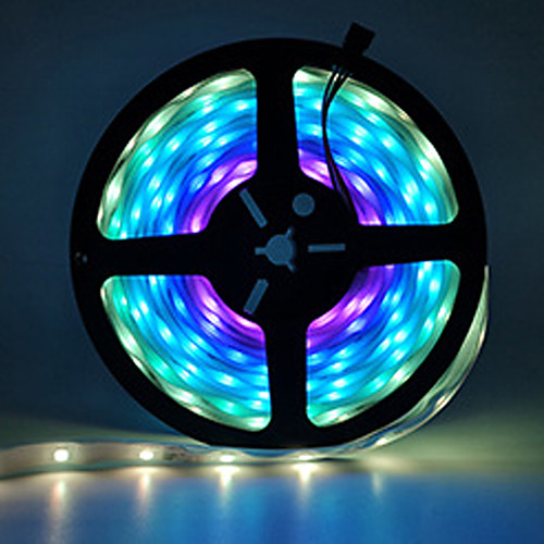 

5m Flexible LED Light Strips / RGB Strip Lights 300 LEDs SMD5050 10mm 1pc Multi Color Waterproof / Party / Self-adhesive 12 V