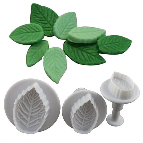 

Cake Baking DIY Tools 3pcs Rose Leaf Pressing Mold