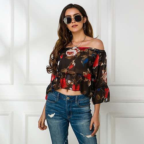 

Women's Daily Blouse - Geometric Black