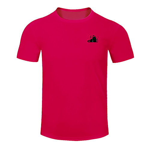 

Men's Women's Cotton Running T-Shirt Workout Shirt Round Neck Running Active Training Jogging Breathable Quick Dry Moisture Wicking Sportswear Cat Plus Size Tee / T-shirt Top Short Sleeve Activewear