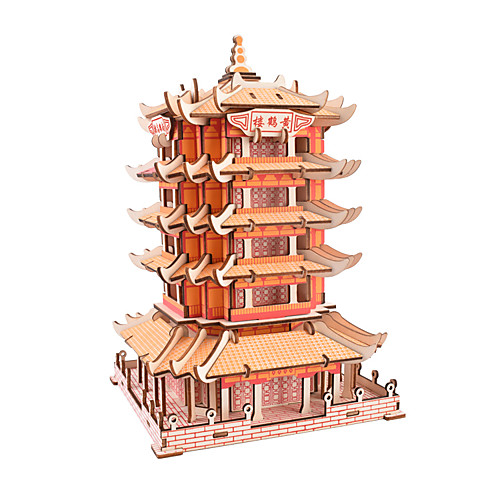 

3D Puzzle Jigsaw Puzzle Model Building Kit Castle Famous buildings Wooden Natural Wood Adults' Unisex Toy Gift