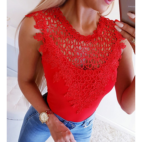 

Women's Daily Tank Top - Solid Colored Red