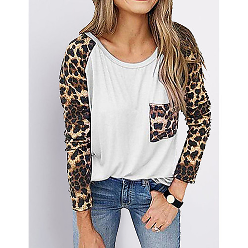 

Women's Daily T-shirt - Leopard Wine