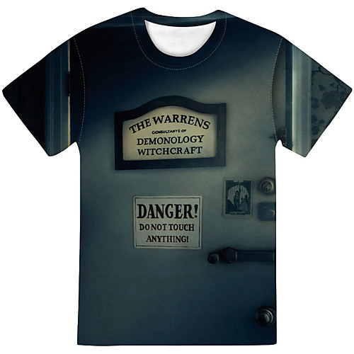 

Men's Daily Going out Street chic / Exaggerated T-shirt - Color Block / 3D / Abstract Black