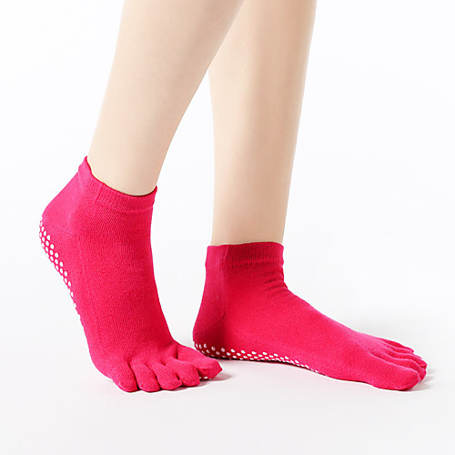 

Yoga Socks Women's Socks Yoga Pilates Sports Solid Colored Classic Polyester / Cotton Purple Fuchsia Grey / Stretchy