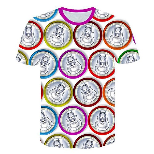 

Women's Daily Sports Basic / Street chic T-shirt - Polka Dot / 3D Print Rainbow