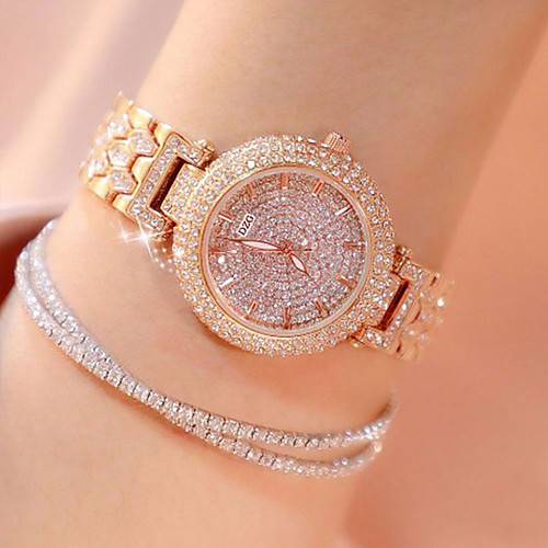 

Women's Quartz Watches Casual Elegant Silver Gold Alloy Chinese Quartz Rose Gold Gold Silver Cute Casual Watch Imitation Diamond 30 m 1 pc Analog One Year Battery Life