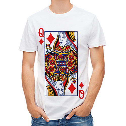 

Men's Daily Club Rock / Street chic T-shirt - 3D / Abstract / Letter Print Red