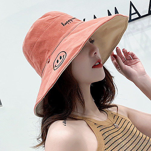 

Hiking Hat Hiking Cap Fishing Hat Hat 1 PCS Portable Sunscreen UV Resistant Breathable Solid Color Letter & Number Cotton Autumn / Fall Spring Summer for Women's Camping / Hiking Hunting Fishing