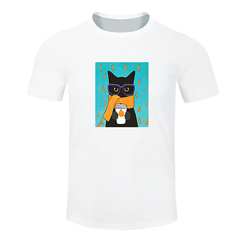 

Men's Women's Running T-Shirt Workout Shirt Round Neck Running Active Training Jogging Breathable Quick Dry Moisture Wicking Sportswear Cat Plus Size Tee / T-shirt Top Short Sleeve Activewear