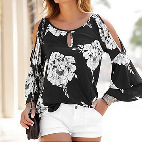 

Women's Daily T-shirt - Geometric Black