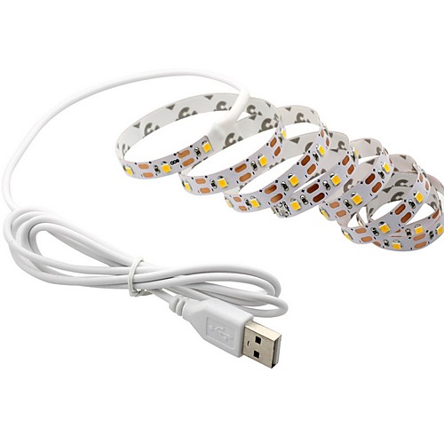 

2m Flexible LED Light Strips 60 LEDs SMD5050 Warm White Decorative / TV Background 5 V