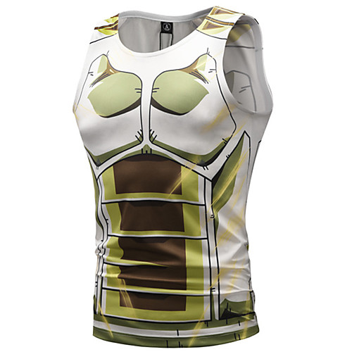 

Inspired by Dragon Ball Cosplay Costume T-shirt Polyster Print Printing Fancy Vest For Men's