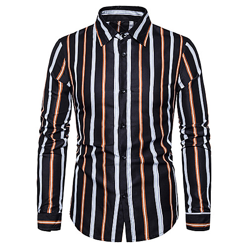 

Men's Daily Basic Shirt - Striped Black