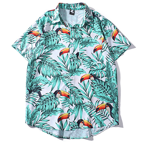 

Men's Daily Basic Shirt - Geometric / Graphic Print Light Blue