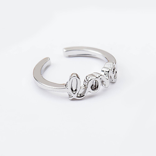 

Women's Ring 1pc White Silver Gray Alloy Elegant Holiday European Festival Jewelry