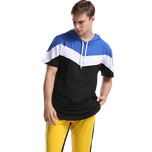 

Men's Daily Sports T-shirt - Color Block Red