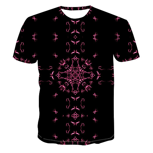

Men's Club Weekend Street chic / Punk & Gothic T-shirt - Color Block / 3D / Abstract Print Black