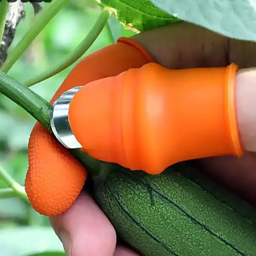 

Silicone Thumb Knife Fruit Separator Picking Vegetables Gardening Tools Good Flexibility Protect Nails Stainless Steel patio