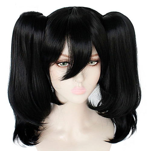 

Lovelive Nico Yazawa Cosplay Wigs Women's With 2 Ponytails 12 inch Heat Resistant Fiber Curly Black Black Anime