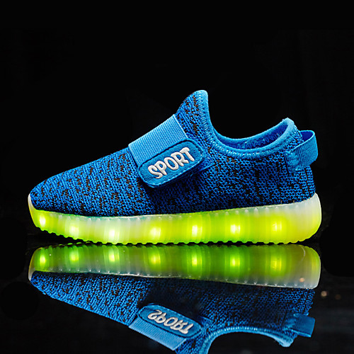 

Boys' / Girls' LED Shoes Flyknit Sneakers Little Kids(4-7ys) / Big Kids(7years ) Walking Shoes LED Yellow / Red / Fuchsia Spring / Fall