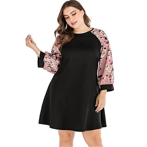 

Women's Blushing Pink Dress Elegant Cute Spring & Summer Daily Going out A Line Sheath Chiffon Floral Solid Color Print L XL